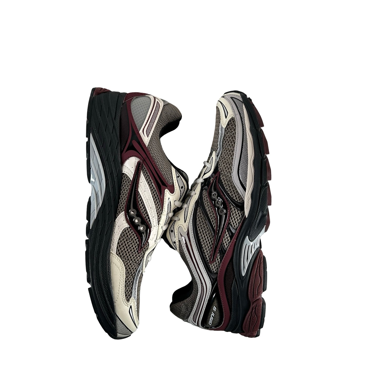 S70832 8 Saucony ProGrid Omni 9 Tomorrow, Meet Yesterday Pack Tan Maroon [USED] - 11.5 M (VNDS)