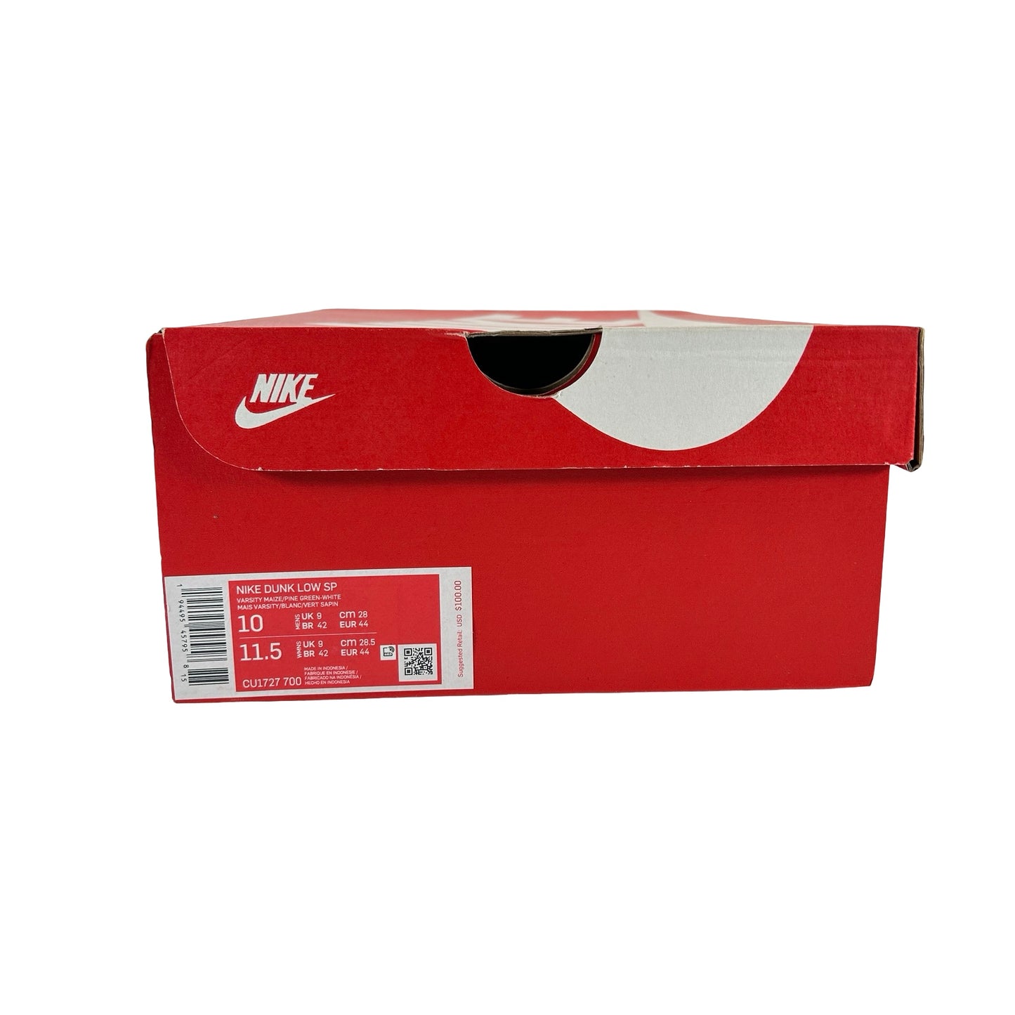 CU1727 700 Nike Dunk Low Brazil (2020/2024) [USED] - 10 M (Used)