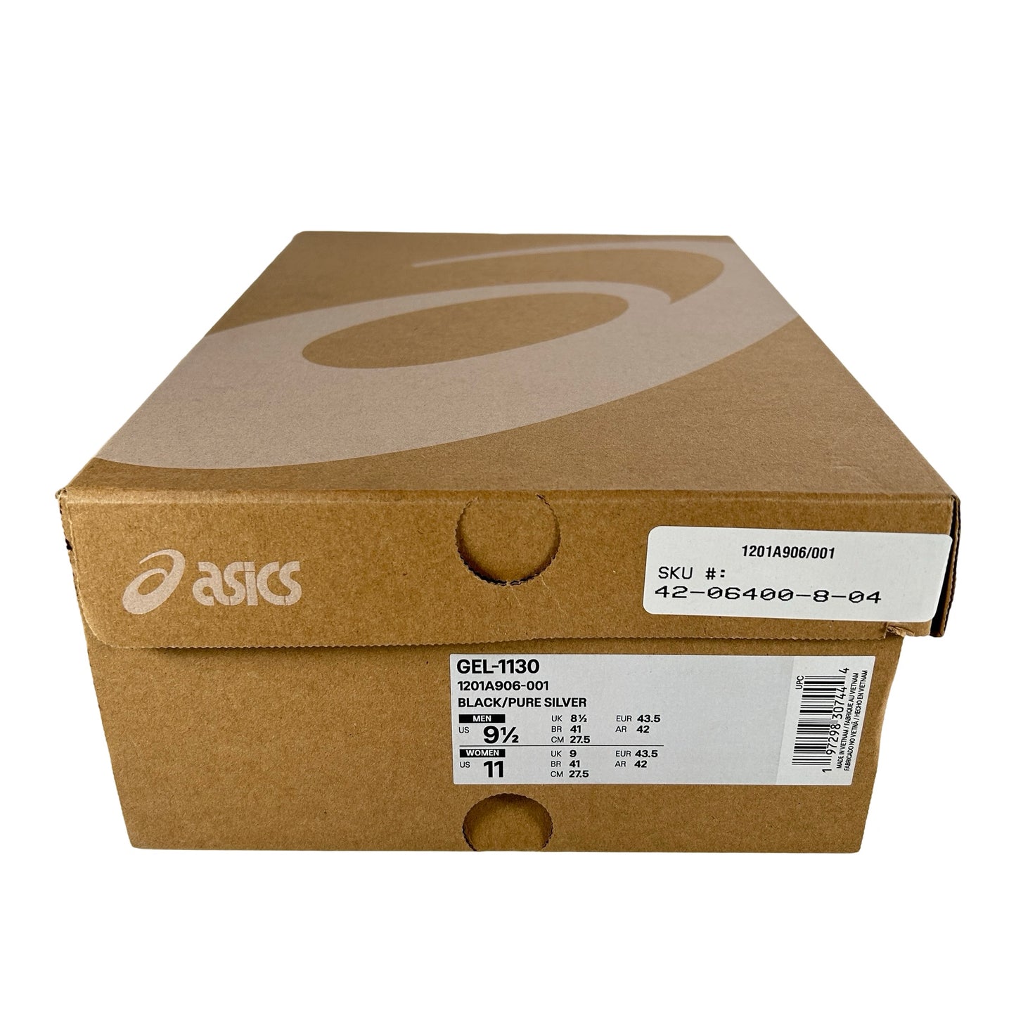 1201A906 001 ASICS Gel-1130 Black Pure Silver [USED] - 9.5 M (Used)