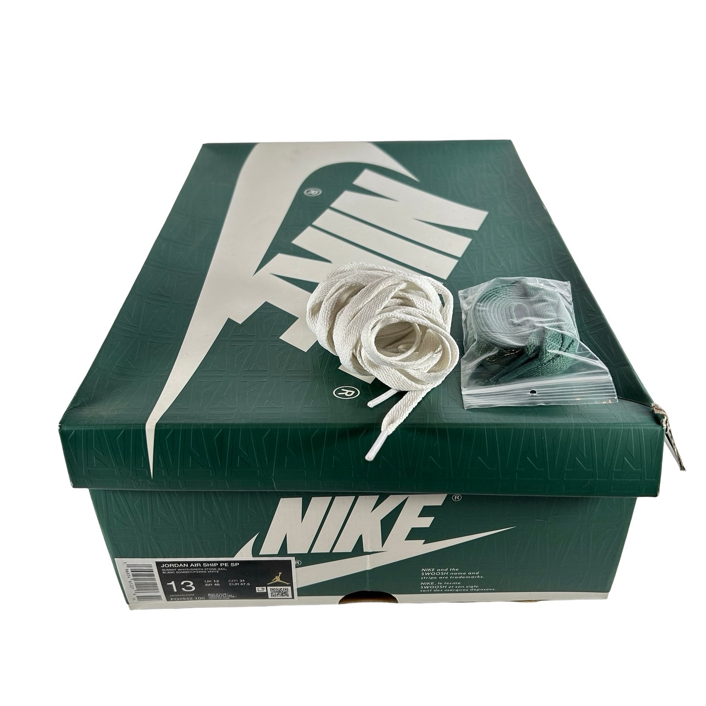FQ2942 100 Nike Jordan Air Ship PE SP A Ma Maniére Green Stone [USED] - 13 M (Used)