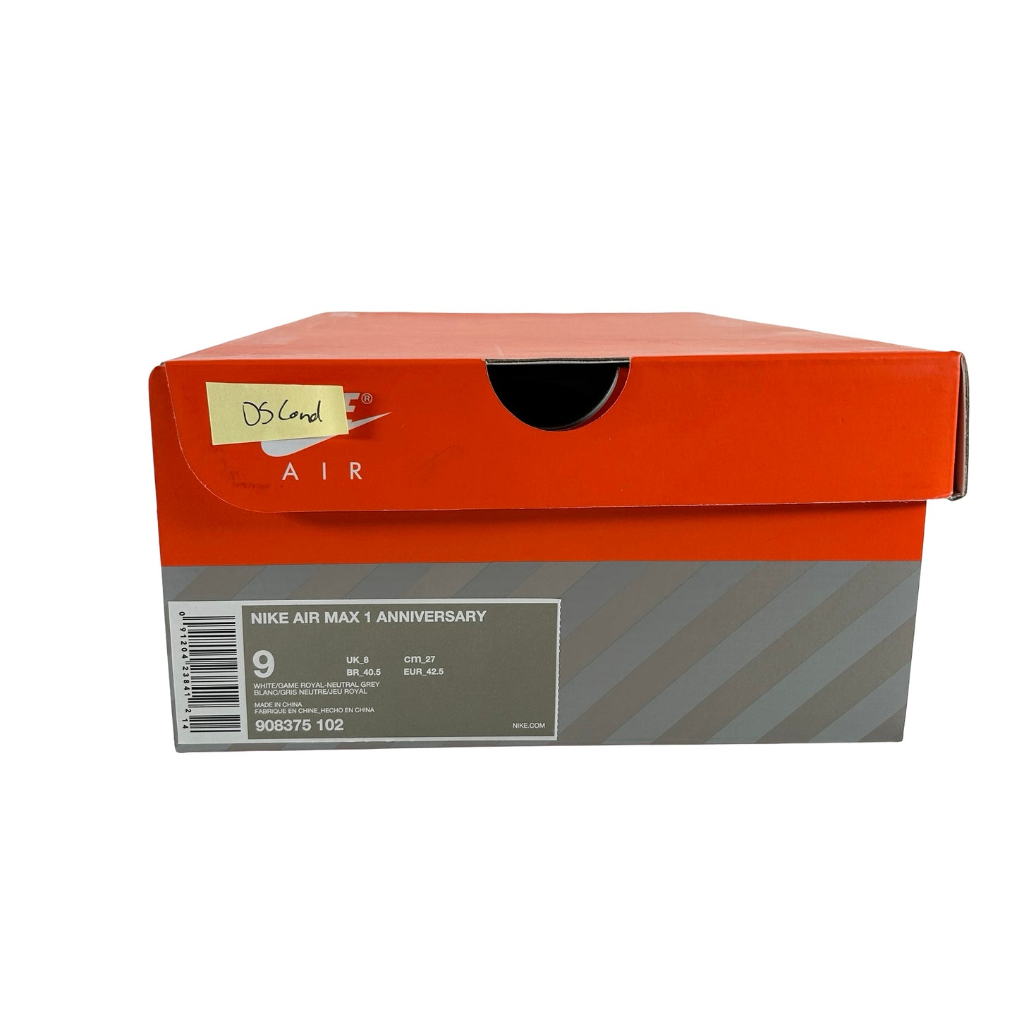 908375 102 Nike Air Max 1 Anniversary Royal (2017 Restock) [CONDITIONAL] - 9 M (Yellowing)