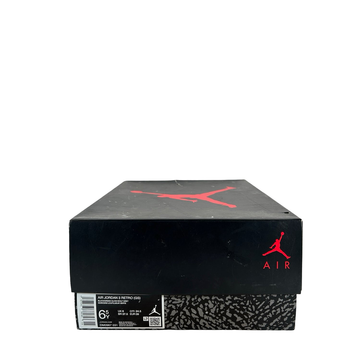 DM0967 031 Jordan 3 Retro Green Glow (GS) [USED] - 6.5 Y (Used)