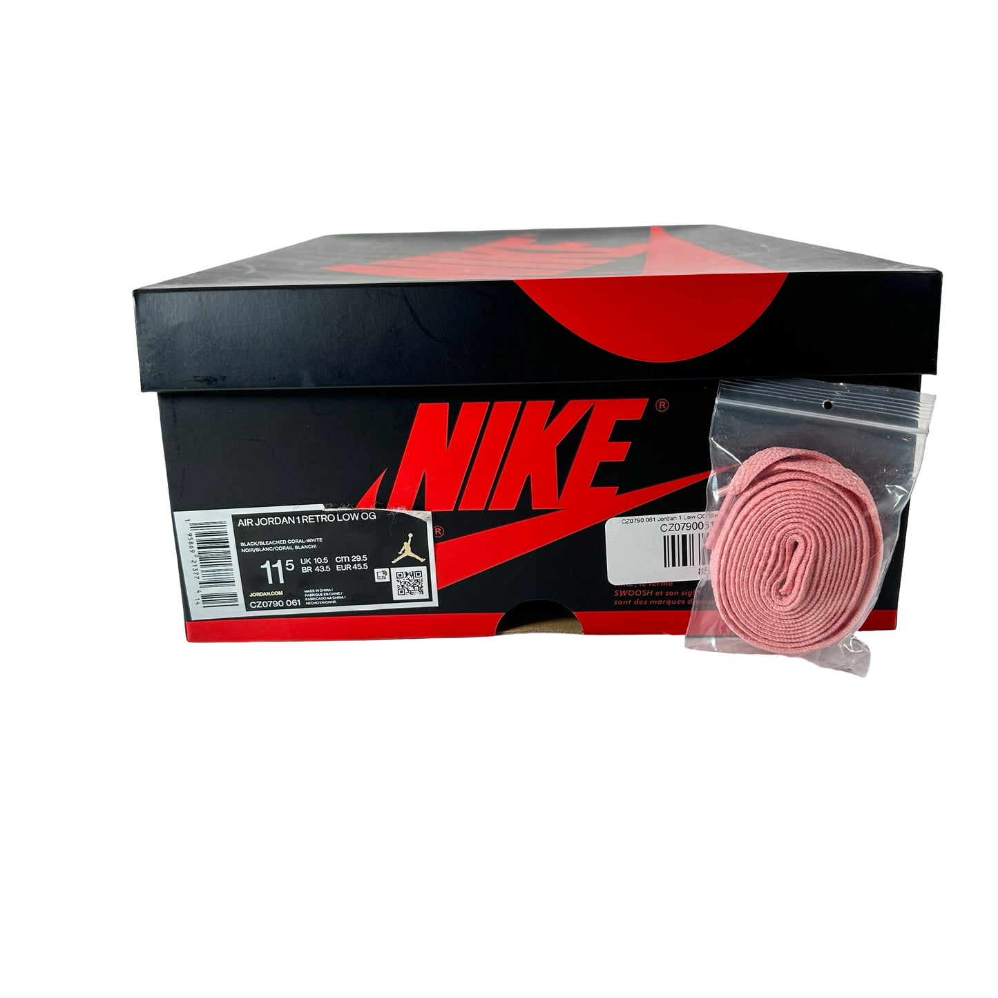 CZ0790 061 Jordan 1 Low OG Bleached Coral [USED] - 11.5 M (Used)