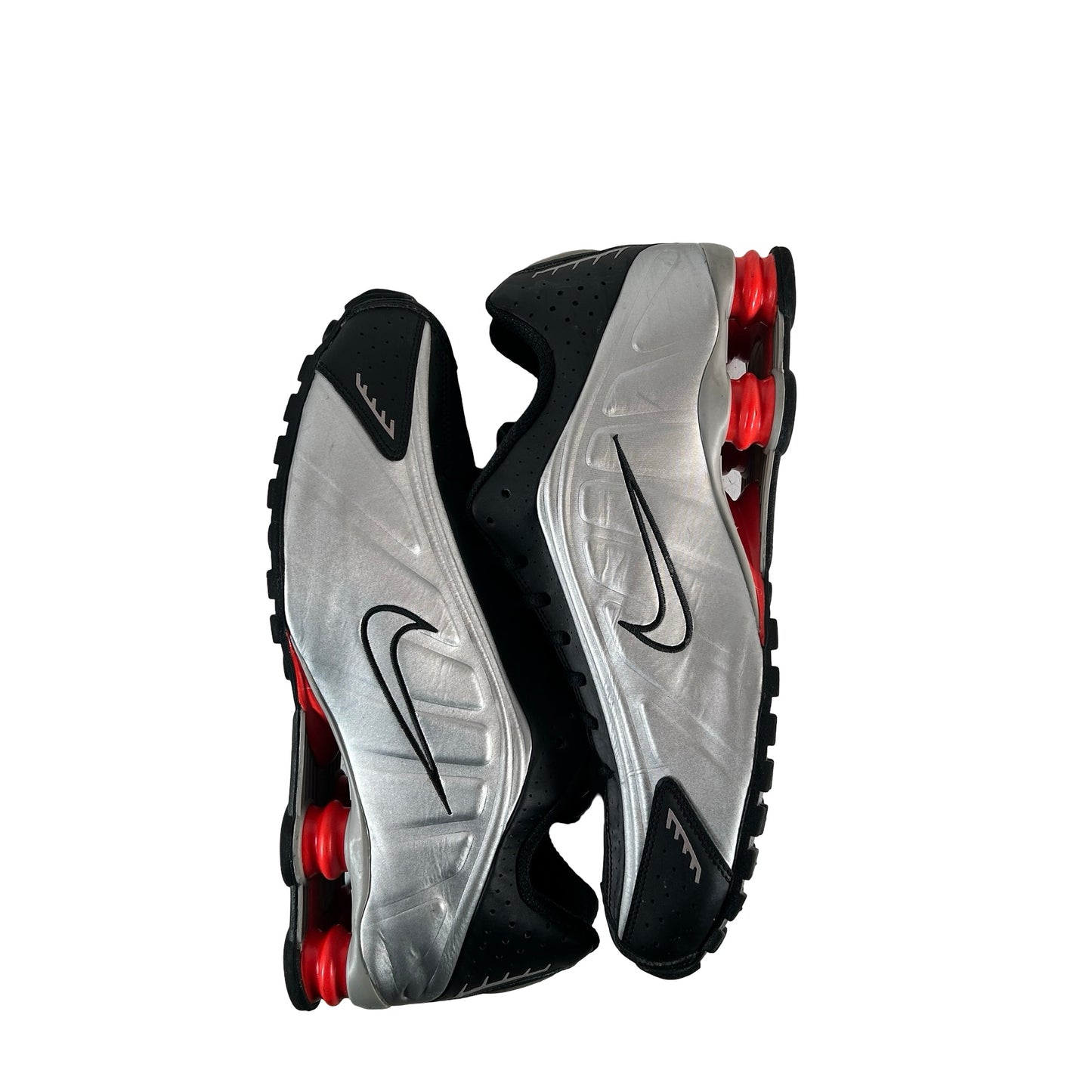 HQ1988 002 Nike Shox R4 Black Metallic Silver (2025) [USED] - 12 M (Used) (No Box)