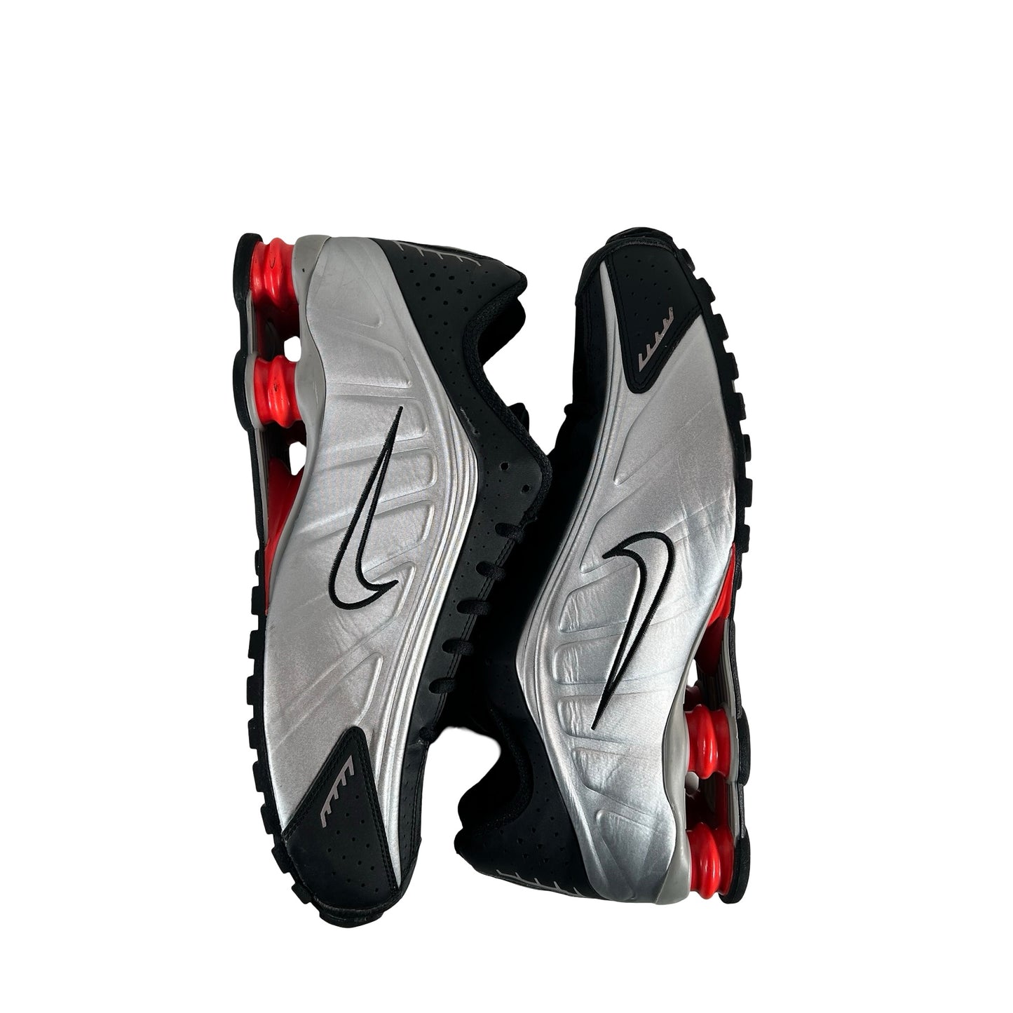 HQ1988 002 Nike Shox R4 Black Metallic Silver (2025) [USED] - 12 M (Used) (No Box)