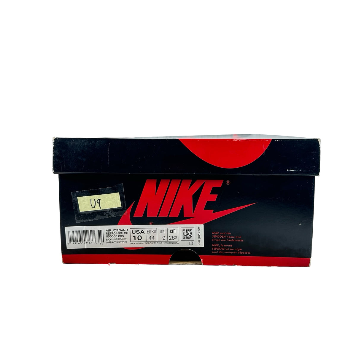 555088 063 Jordan 1 Retro High OG Patent Bred [USED] - 10 M (Used9)
