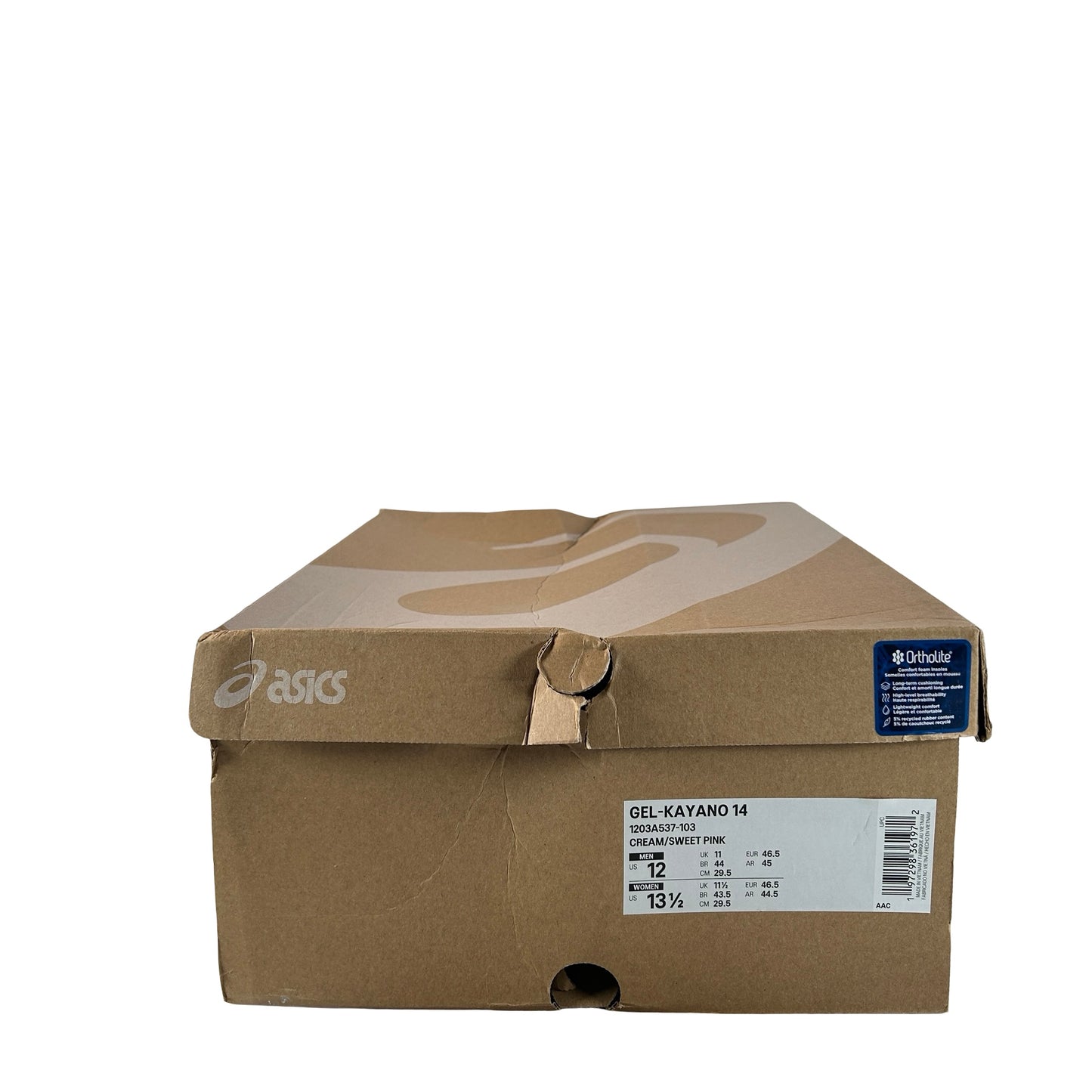 1203A537 103 ASICS GEL-Kayano 14 Cream Sweet Pink (Women's) [USED] - 13.5 W / 12 M (Used)