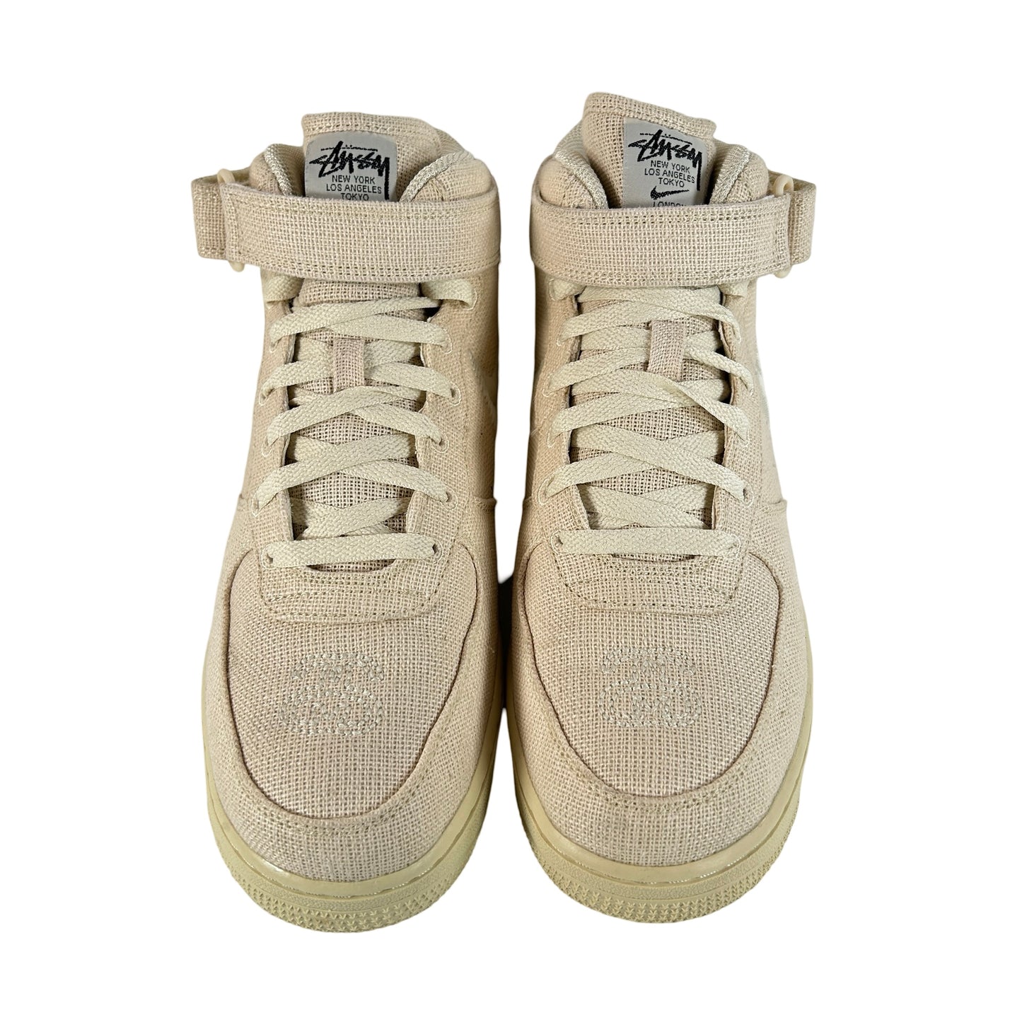 DJ7841 200 Nike Air Force 1 Mid Stussy Fossil [USED] - 9.5 M (Used)