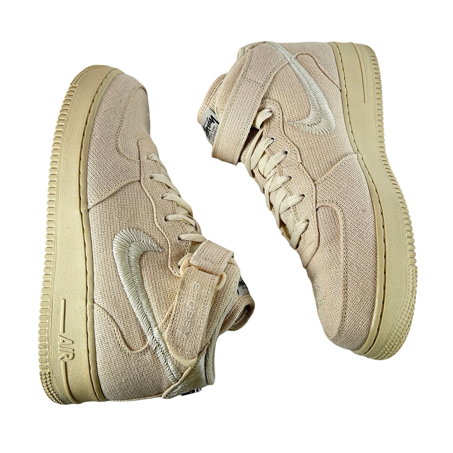 DJ7841 200 Nike Air Force 1 Mid Stussy Fossil [USED] - 9.5 M (Used)