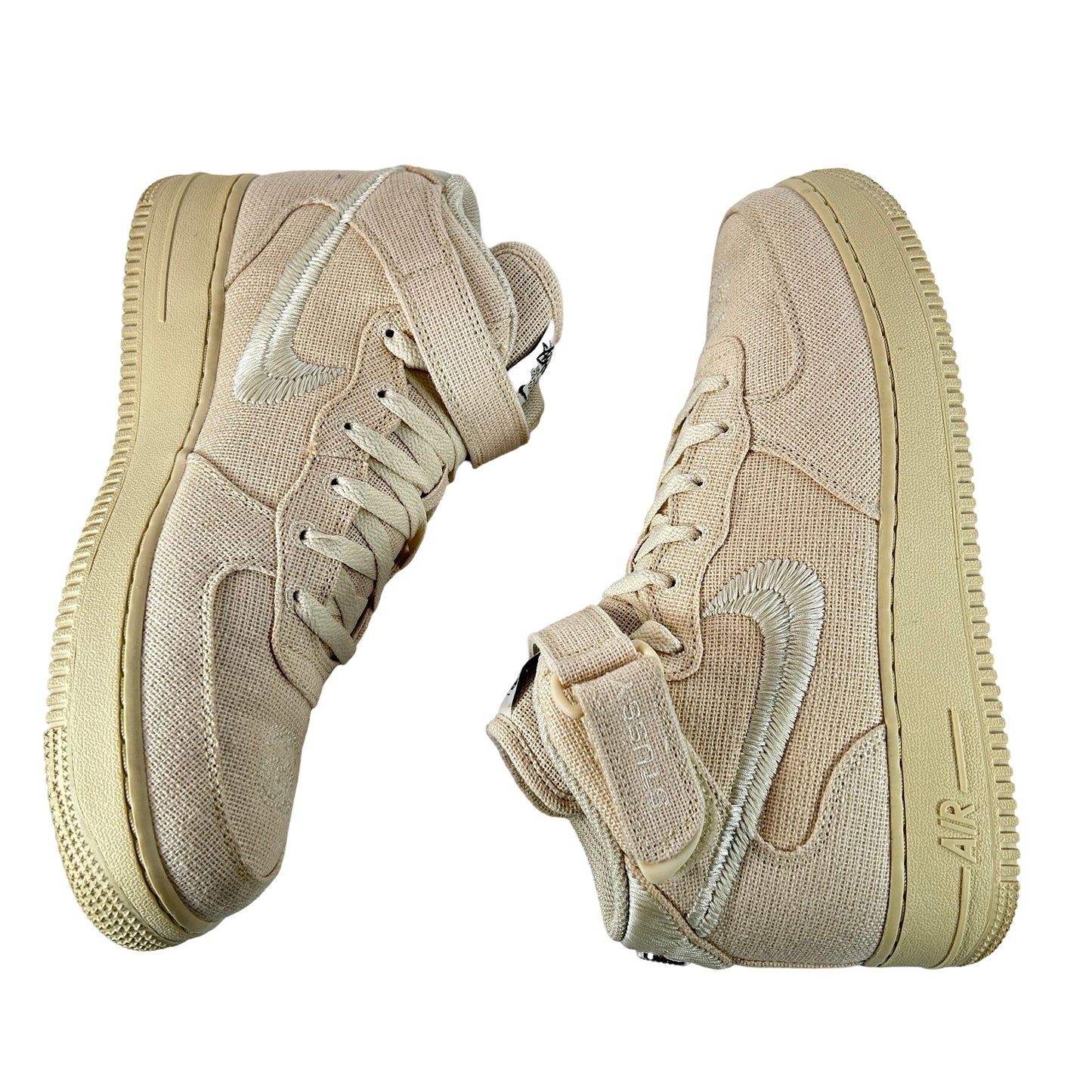 DJ7841 200 Nike Air Force 1 Mid Stussy Fossil [USED] - 9.5 M (Used)