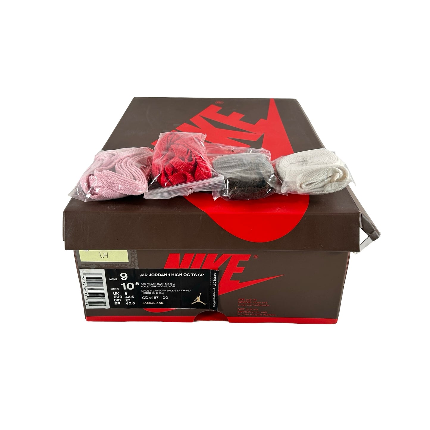 CD4487 100 Jordan 1 Retro High OG SP Travis Scott Mocha [USED] - 9 M (Used4)