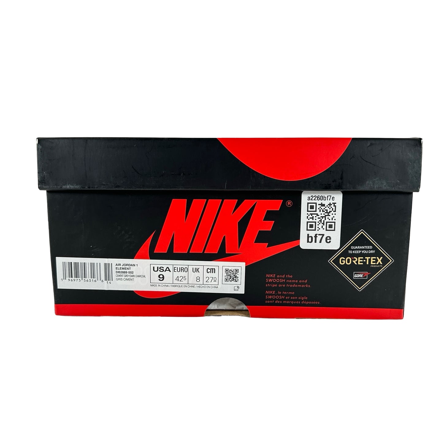 DB2889 002 Jordan 1 Retro High Element Gore-Tex Black Infrared [USED] - 9 M (Used)