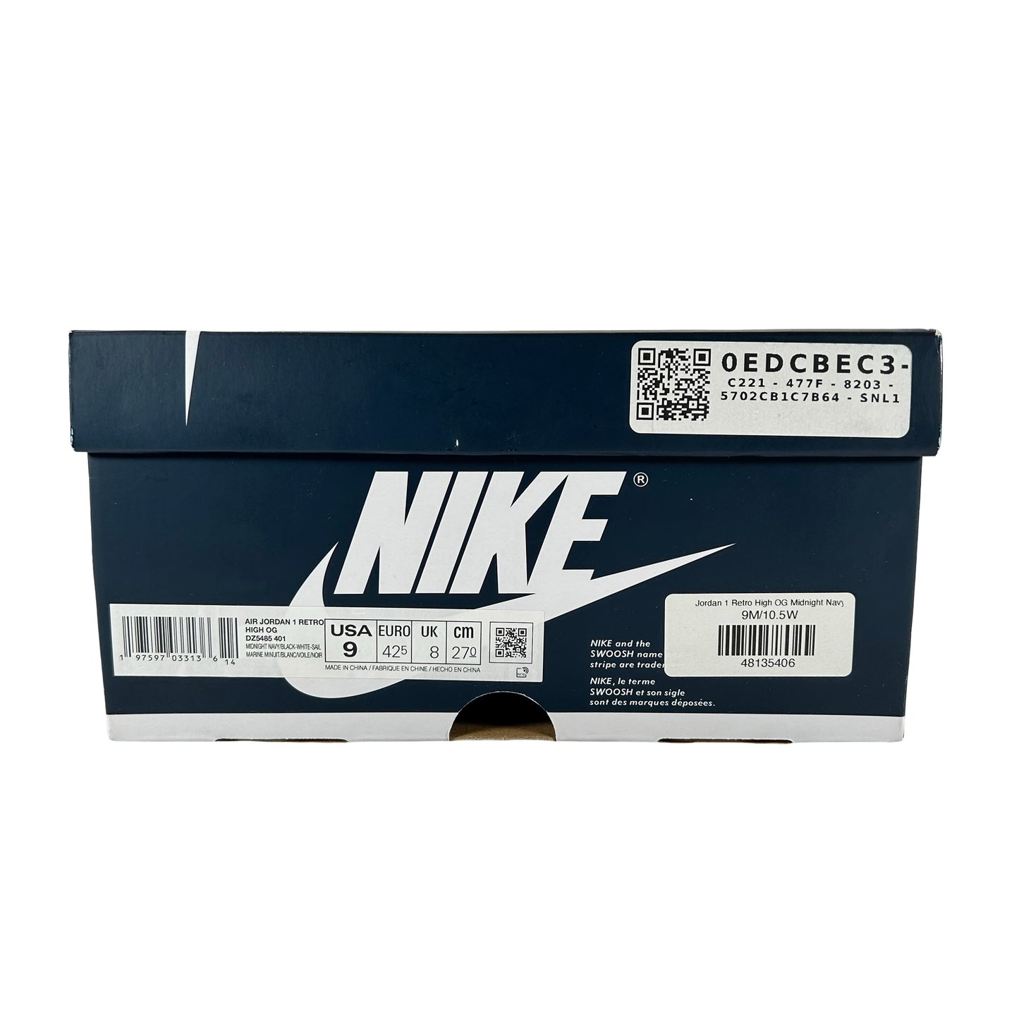 DZ5485 401 Jordan 1 Retro High OG Midnight Navy [USED] - 9 M (Used)