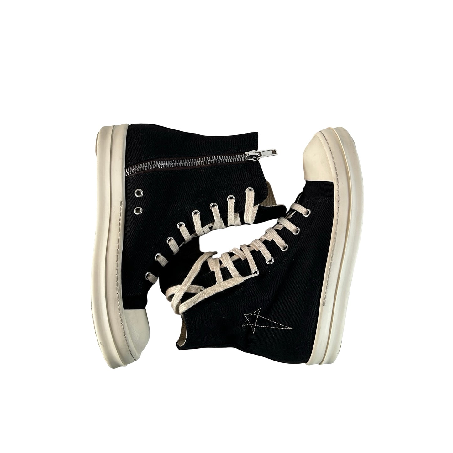 DU02C5800 DOEM9 9811 Rick Owens DRKSHDW Luxor High Black Pearl [USED] - 40 EU / 7 M (Used)