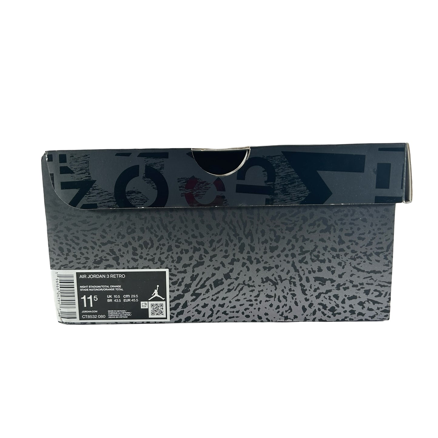 CT8532 080 Jordan 3 Retro Fear Pack (2023) [USED] - 11.5 M (Used)