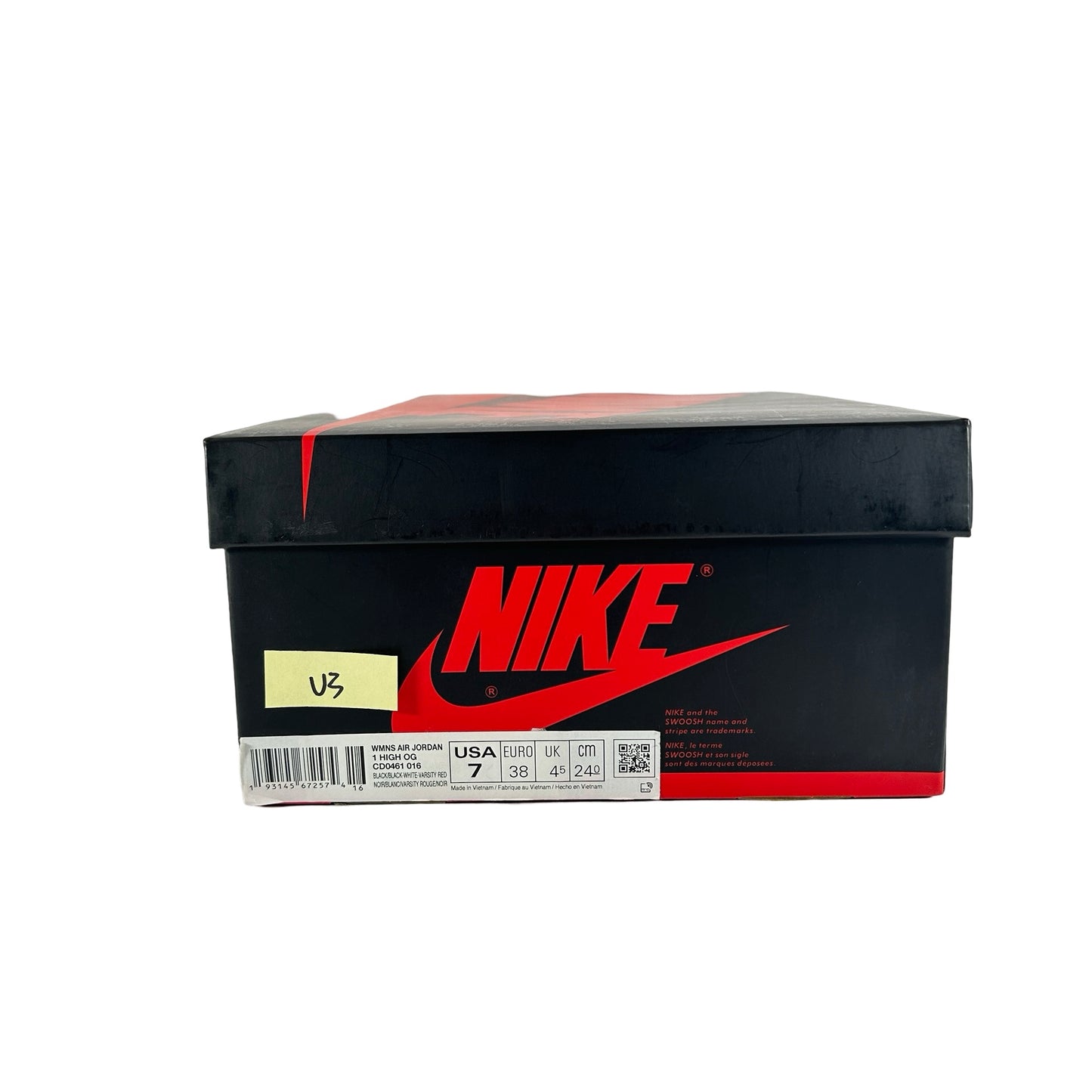 CD0461 016 AJ1 Satin Black Toe [USED] - 7 W (Used3)