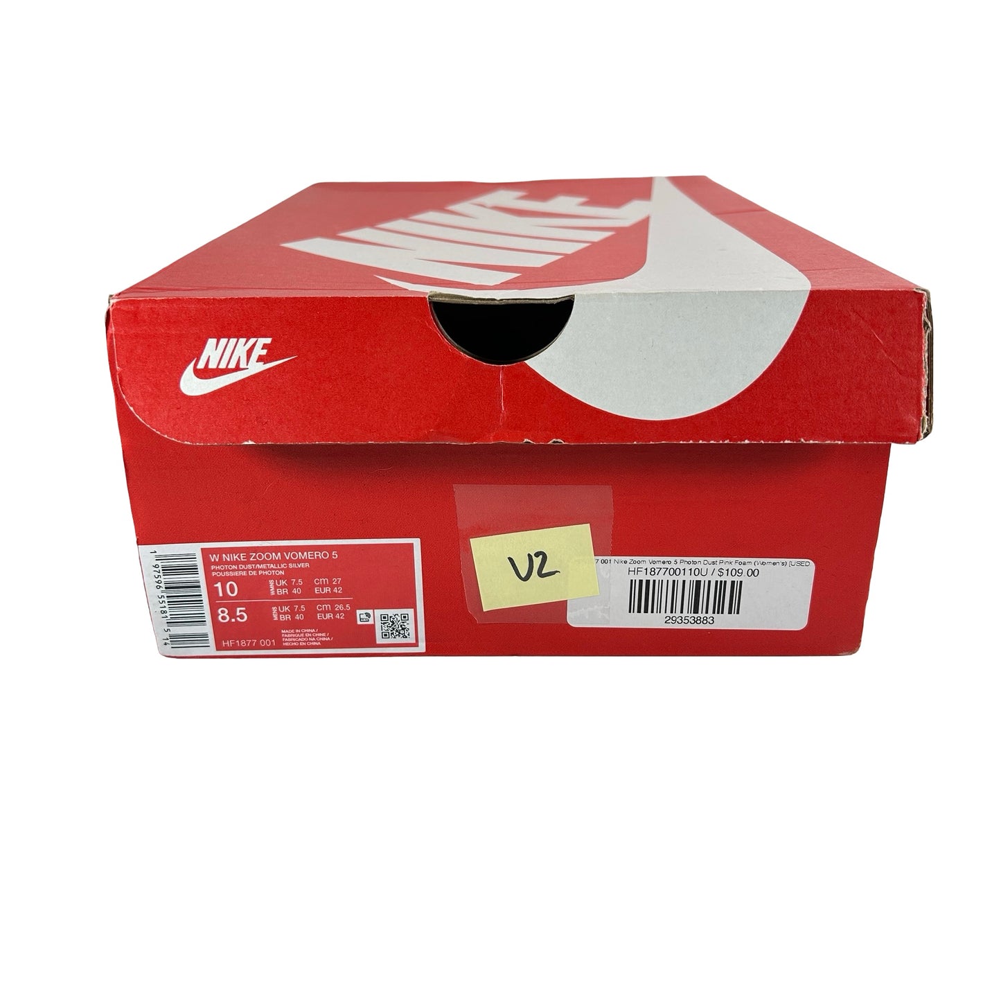 HF1877 001 Nike Zoom Vomero 5 Photon Dust Pink Foam (Women's) [USED] - 10 W (Used2)