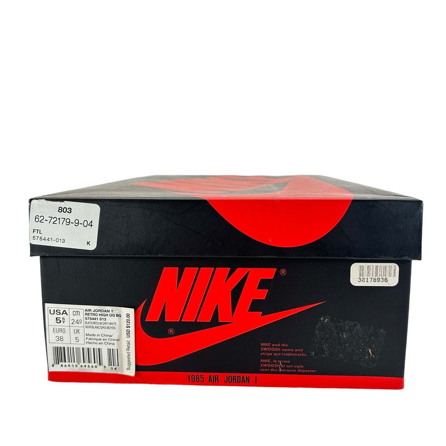 575441 013 Jordan 1 Retro High Shadow (2018) (GS) [USED] - 5.5 Y (Used2)