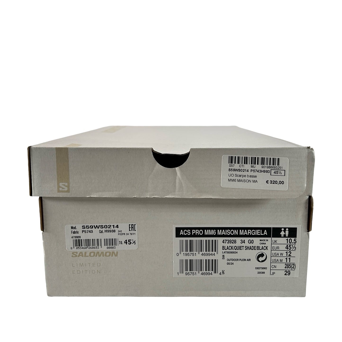 L47392800 Salomon ACS Pro Advanced MM6 Maison Margiela Black [USED] - 11 M (Used)