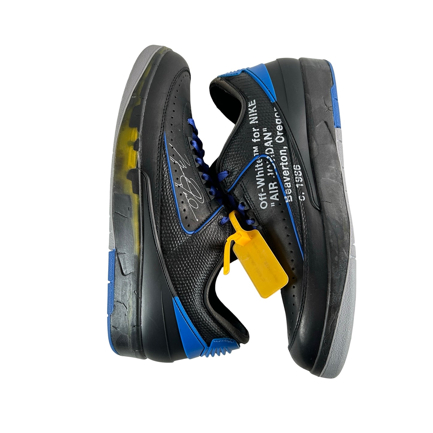 DJ4375 004 Jordan 2 Retro Low SP Off-White Black Blue [USED] - 12 M (Used2) (No Insoles)