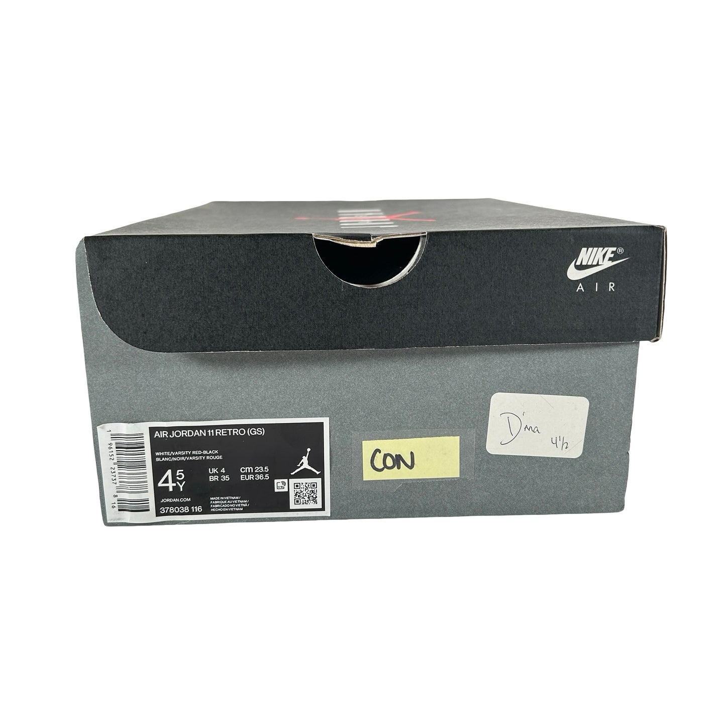 378038 116 Jordan 11 Retro Cherry (2022) (GS) [CONDITIONAL] - 4.5 Y (Yellowing)
