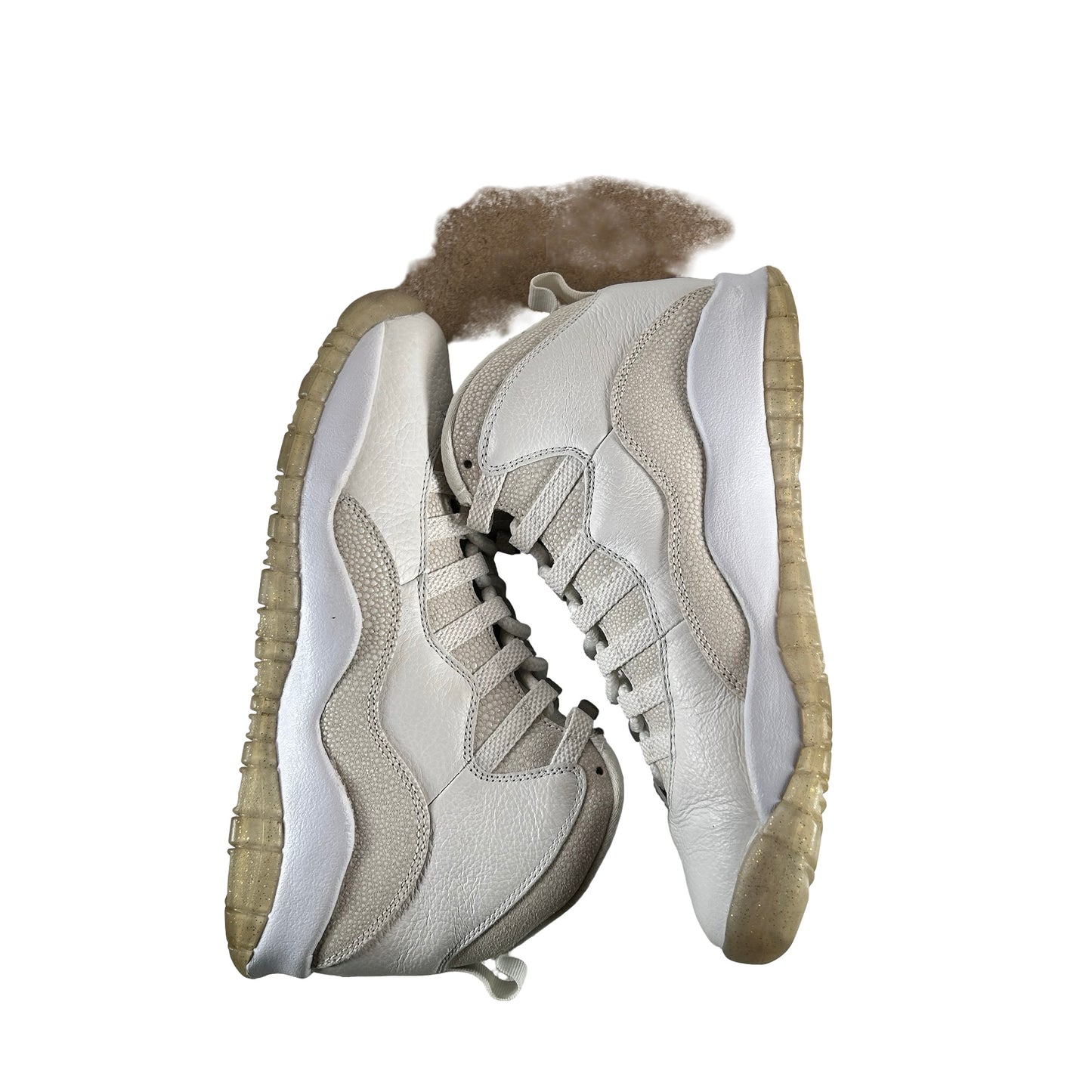 819955 100 Jordan 10 Retro Drake OVO White [USED] - 8 M (Used2) (Missing Insoles2)