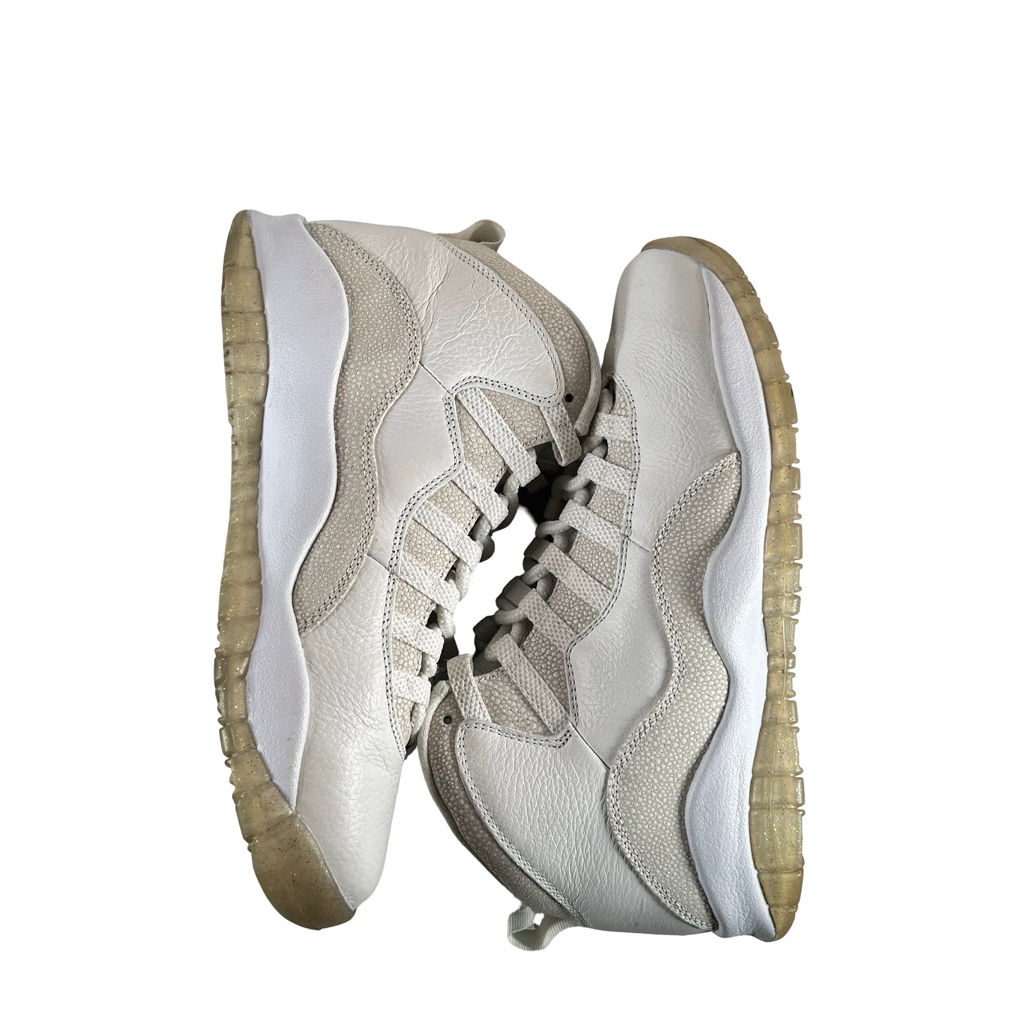 819955 100 Jordan 10 Retro Drake OVO White [USED] - 8 M (Used2) (Missing Insoles2)