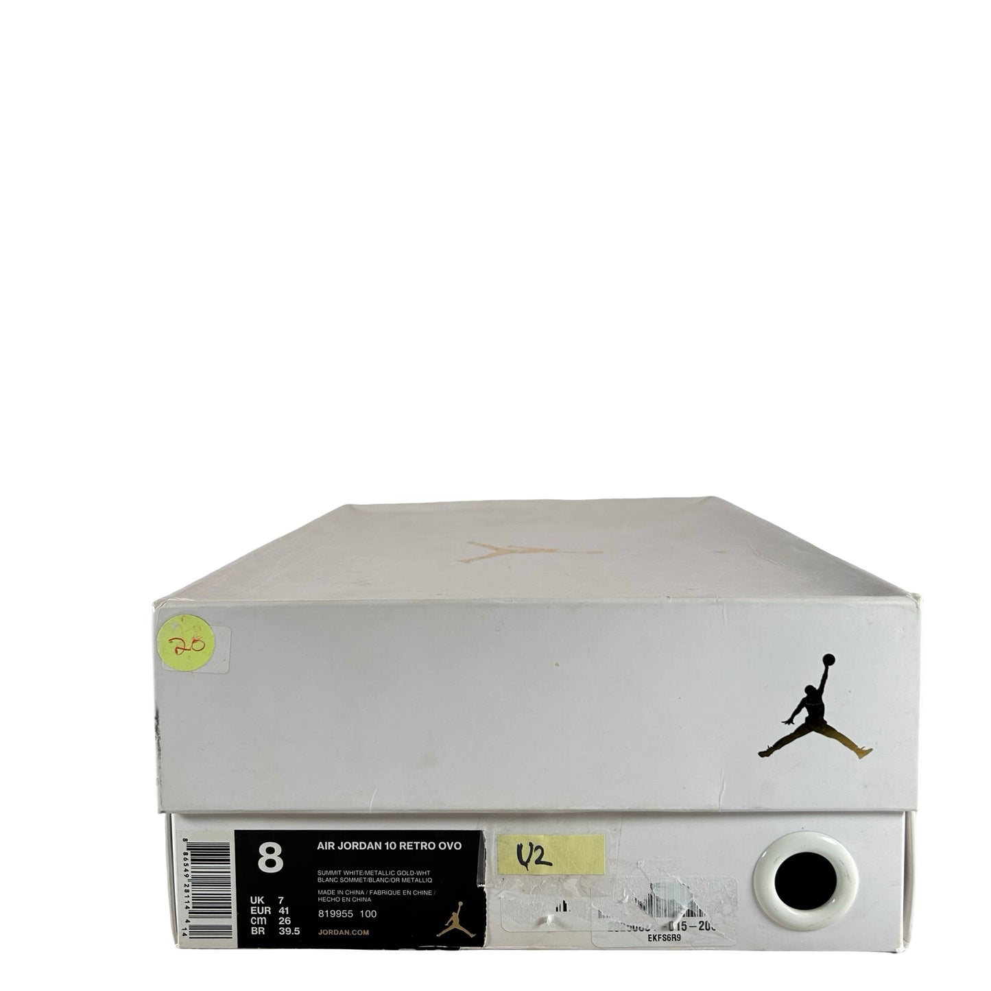 819955 100 Jordan 10 Retro Drake OVO White [USED] - 8 M (Used2) (Missing Insoles2)