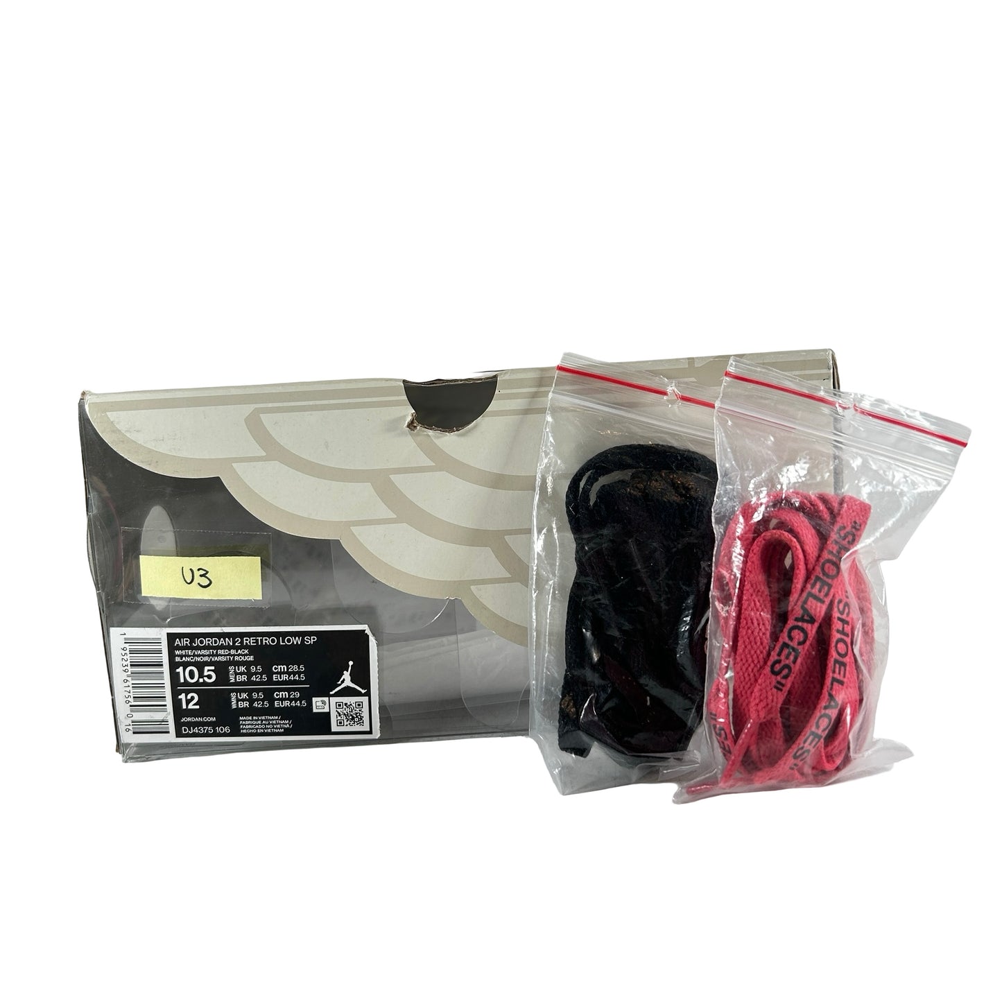DJ4375 106 Jordan 2 Retro Low SP Off-White White Red [USED] - 10.5 M (Used3)