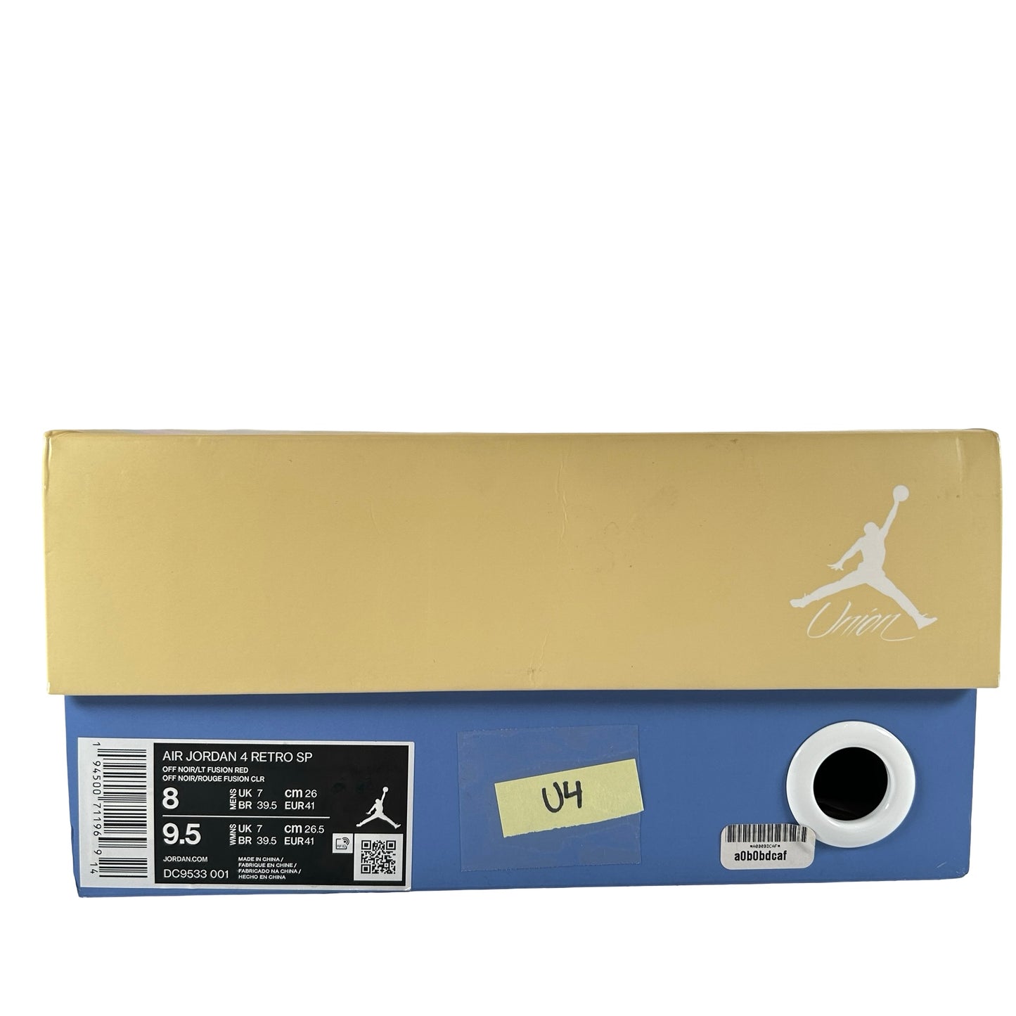 DC9533 001 Jordan 4 Retro Union Off Noir [USED] - 8 M (Used4)