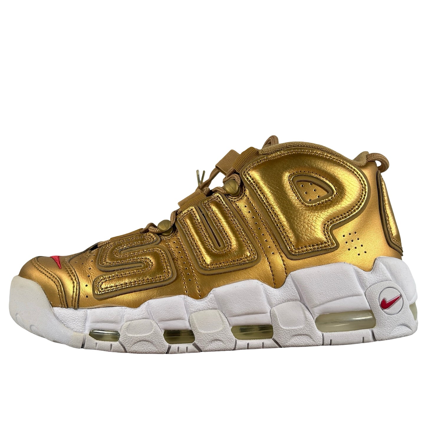 902290 700 Nike Air More Uptempo Supreme Suptempo Gold [USED] - 8 M (Used)