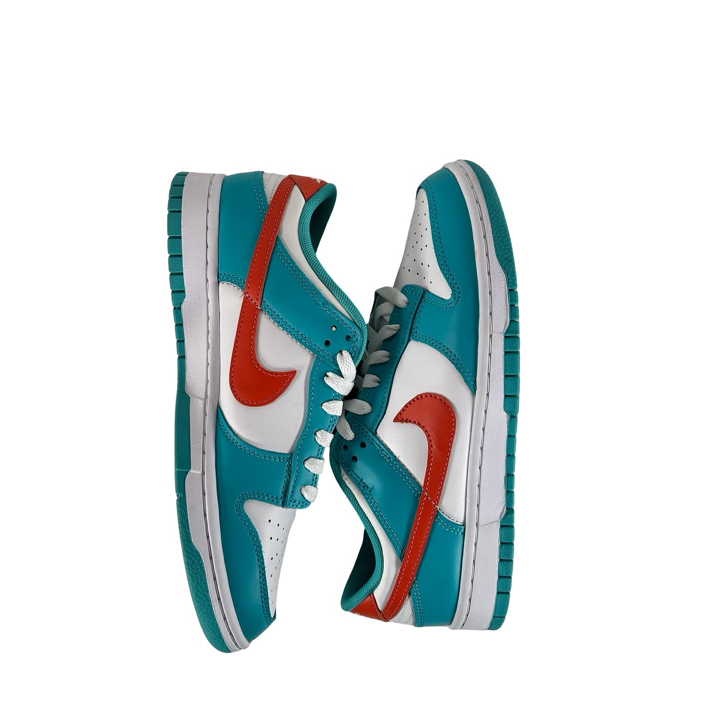 DV0833 102 Nike Dunk Low Miami Dolphins [USED]  - 8 M (Used) (No Box)