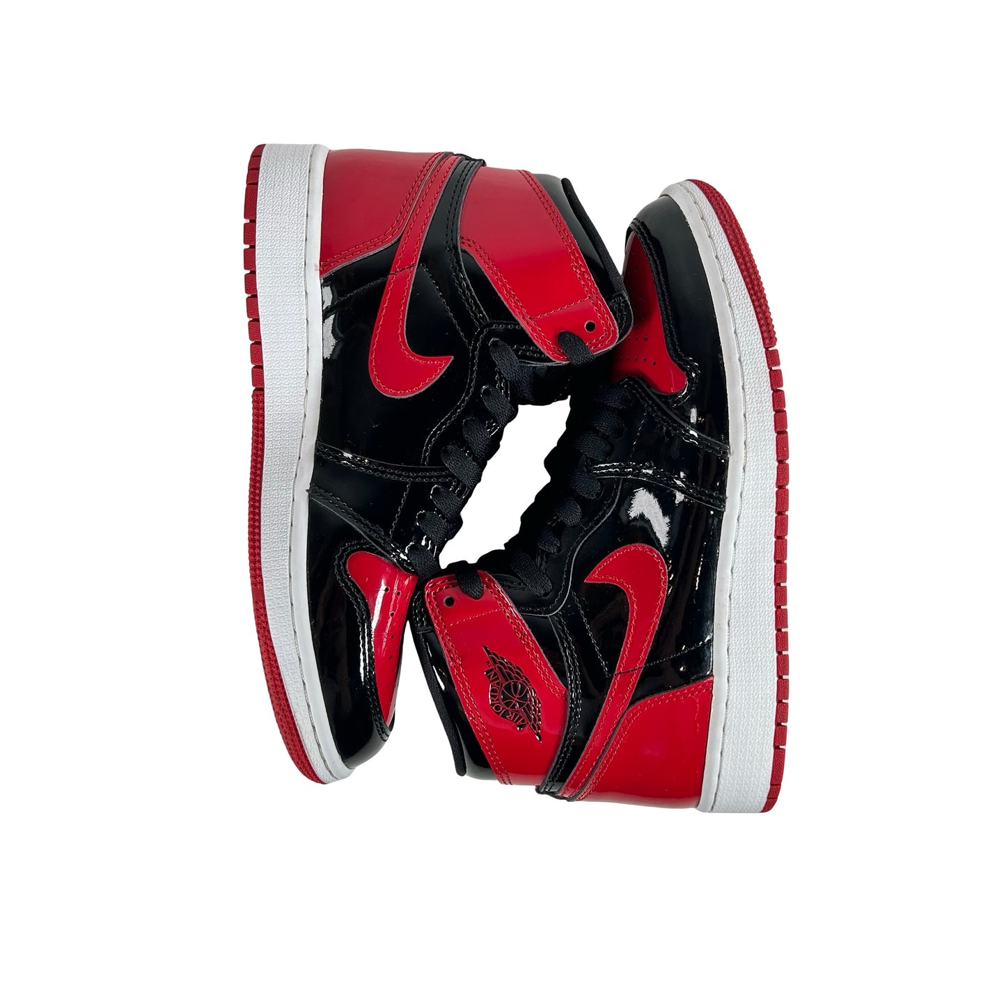 575441 063 Jordan 1 Retro High OG Patent Bred (GS) [USED] - 4 Y (Used2)
