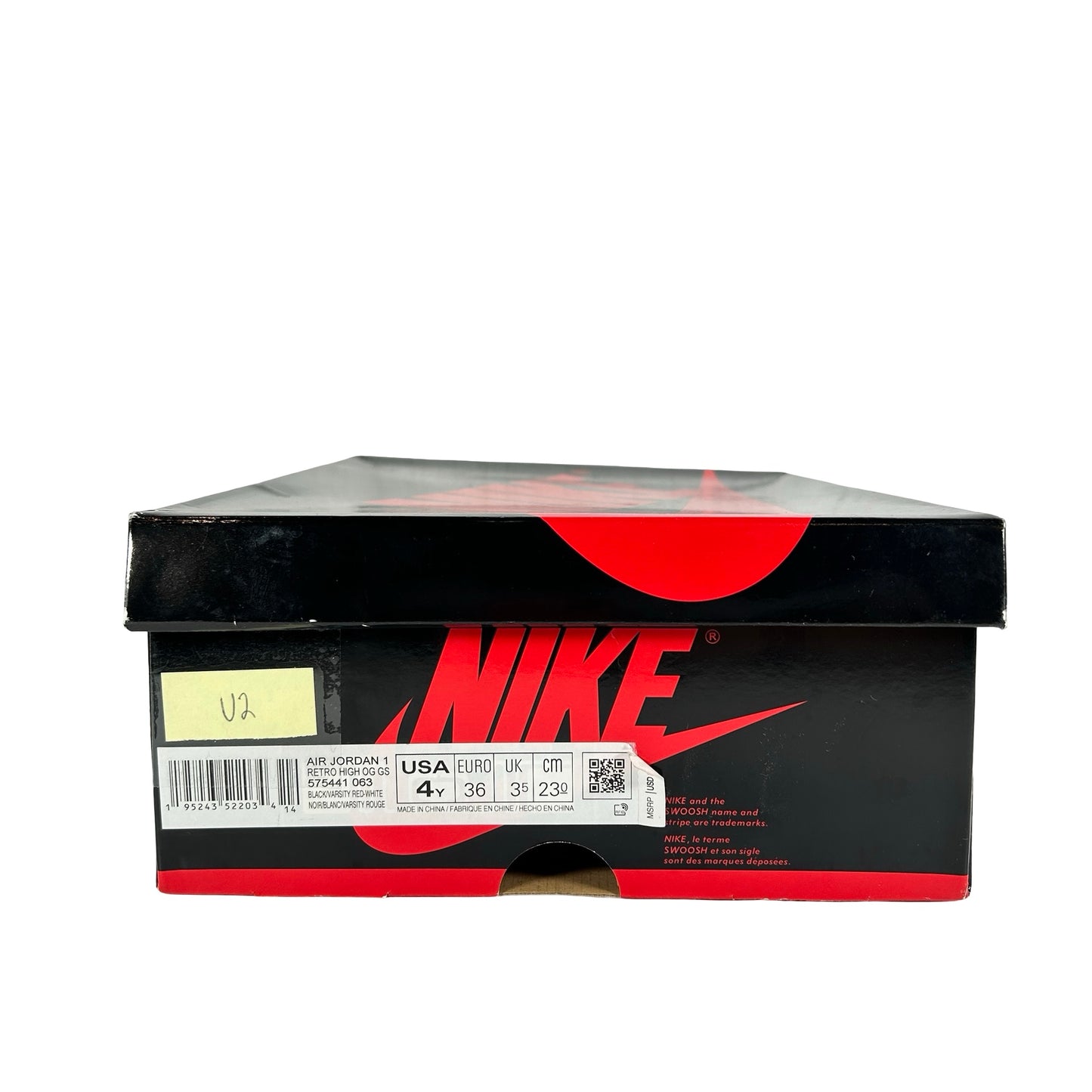 575441 063 Jordan 1 Retro High OG Patent Bred (GS) [USED] - 4 Y (Used2)