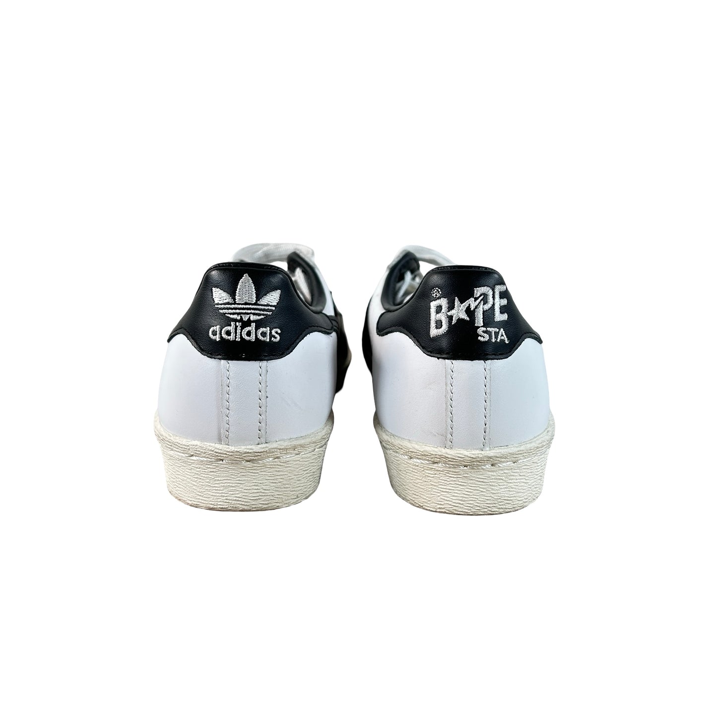 GZ8980 adidas Superstar 80s Bape White Black [USED] - 5 M (Used) (No Box)