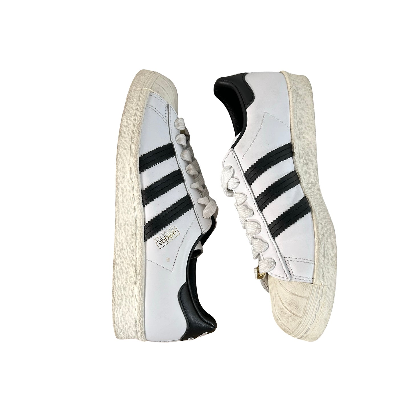 GZ8980 adidas Superstar 80s Bape White Black [USED] - 5 M (Used) (No Box)