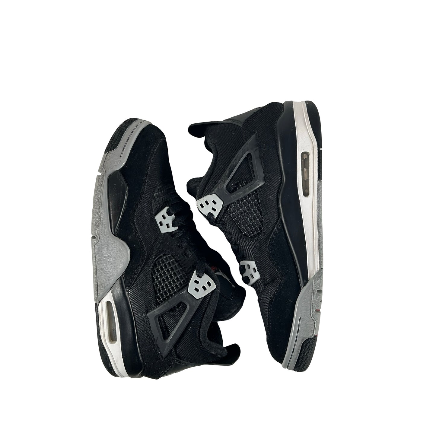 DV0553 006 Jordan 4 Retro Black Canvas GS [USED] - 6 Y (Used)