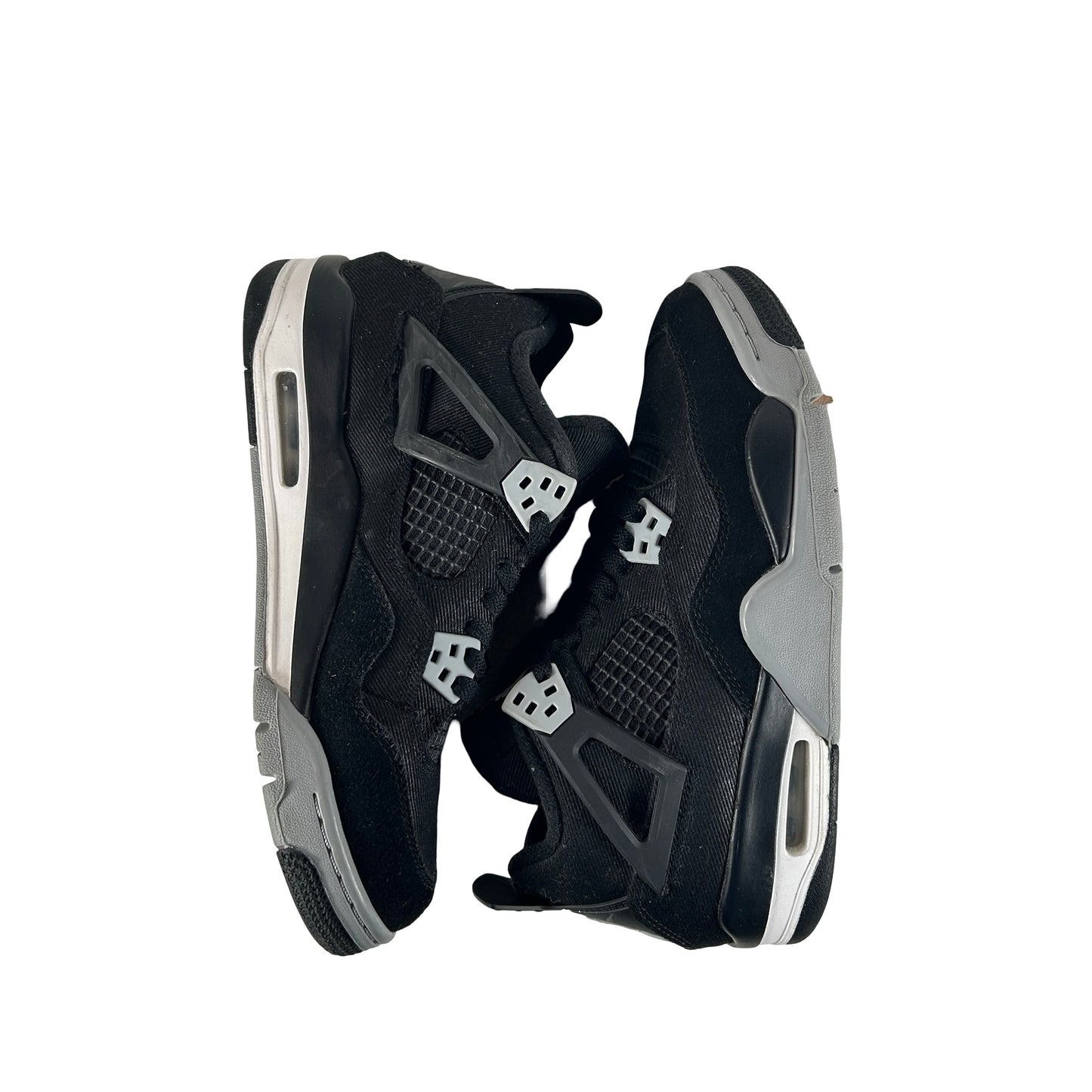 DV0553 006 Jordan 4 Retro Black Canvas GS [USED] - 6 Y (Used)