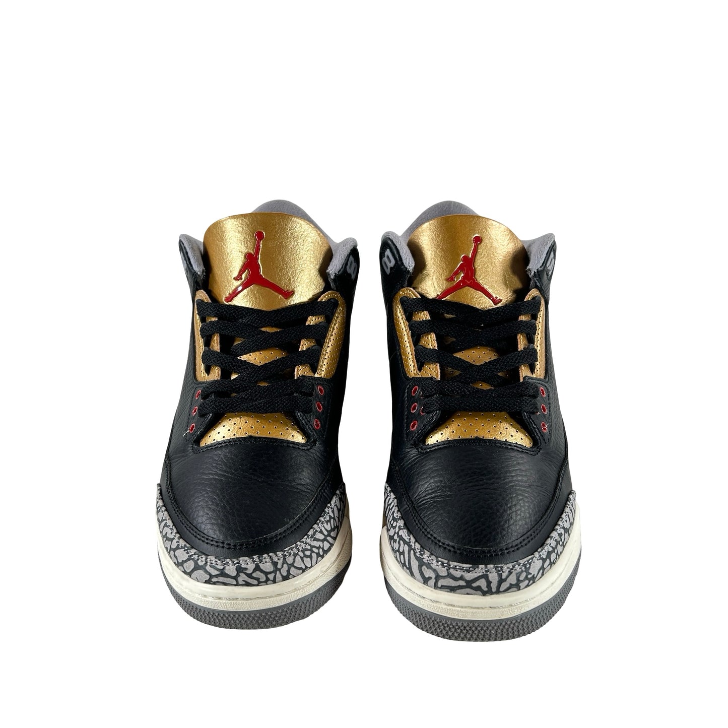 CK9246 067 Jordan 3 Retro Black Cement Gold (W) [USED] - 12 W (Used)