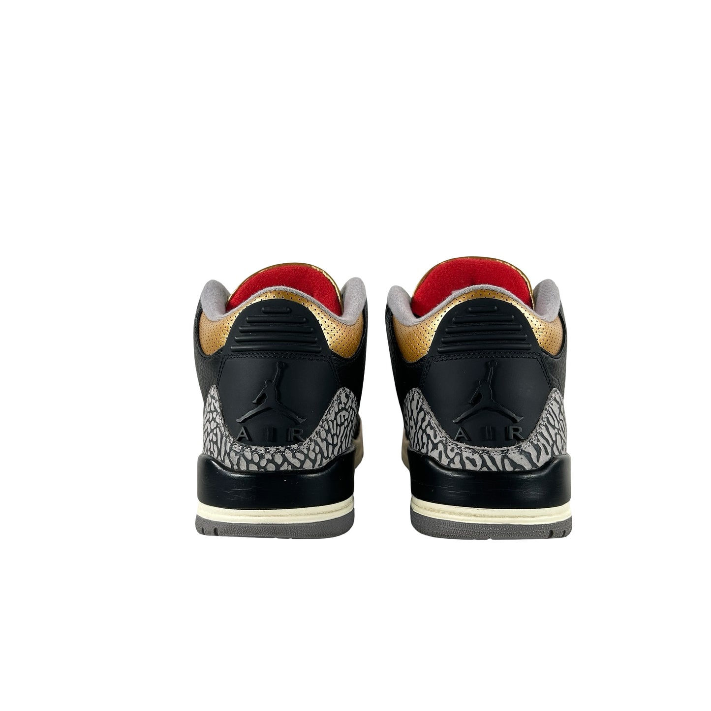 CK9246 067 Jordan 3 Retro Black Cement Gold (W) [USED] - 12 W (Used)
