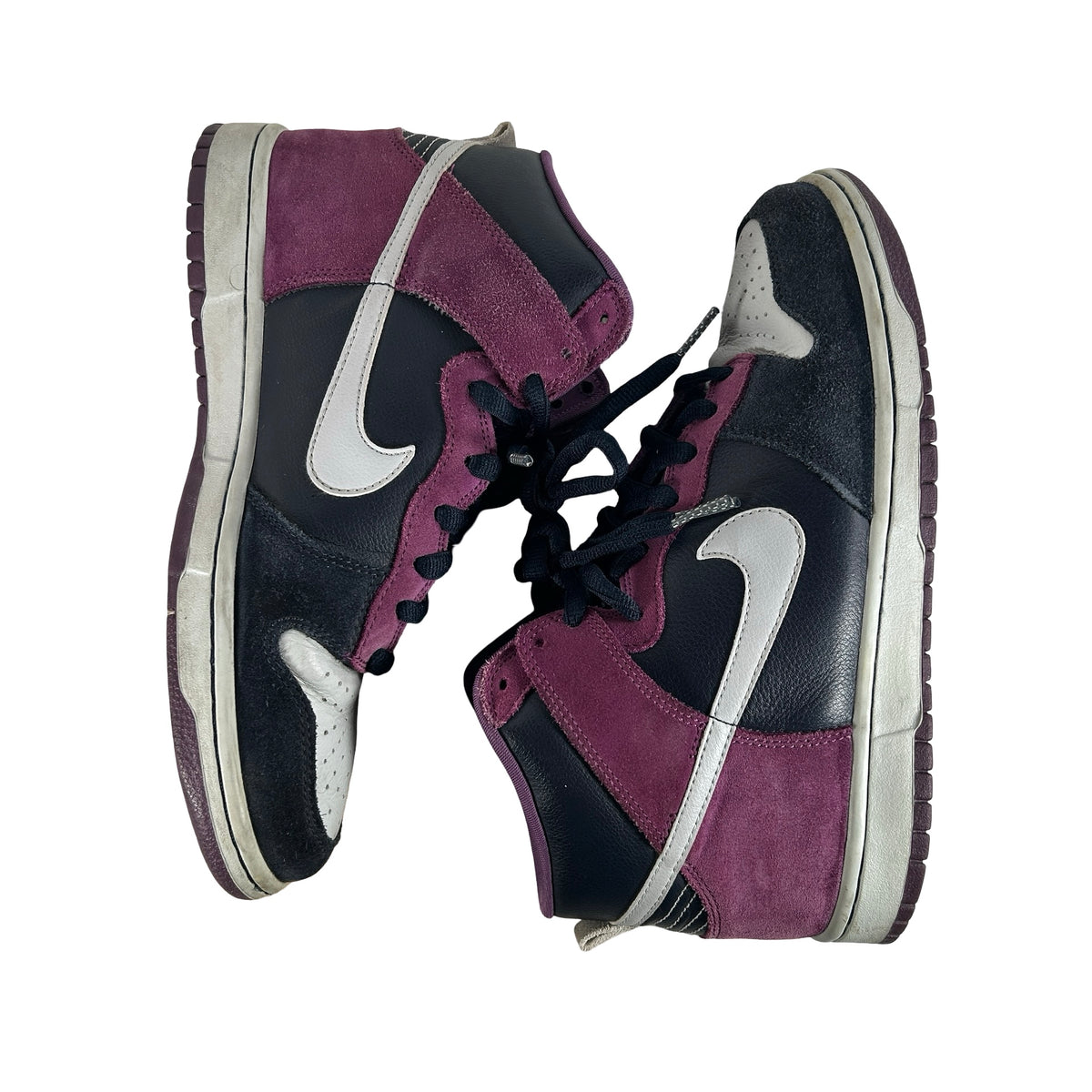 305050 401 Nike SB Dunk High Dark Obsidian Metallic Platinum [USED] - 9 M (Used)