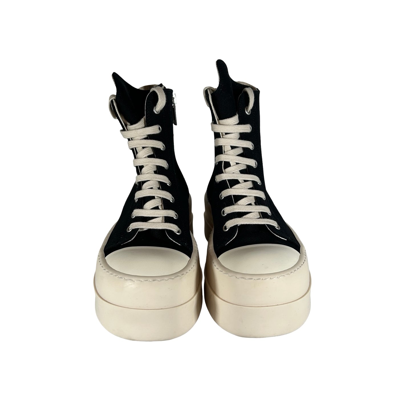 DS02C5831 DO 911 Rick Owens DRKSHDW Mega Bumper Sneaks Black White (Women's) [USED] - 37 EU (Used)