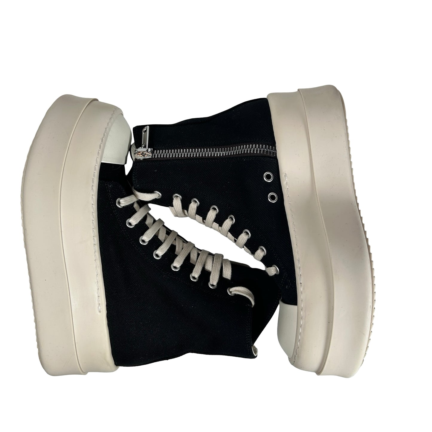 DS02C5831 DO 911 Rick Owens DRKSHDW Mega Bumper Sneaks Black White (Women's) [USED] - 37 EU (Used)