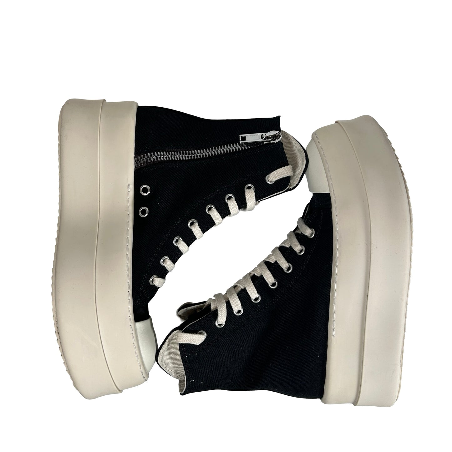 DS02C5831 DO 911 Rick Owens DRKSHDW Mega Bumper Sneaks Black White (Women's) [USED] - 37 EU (Used)