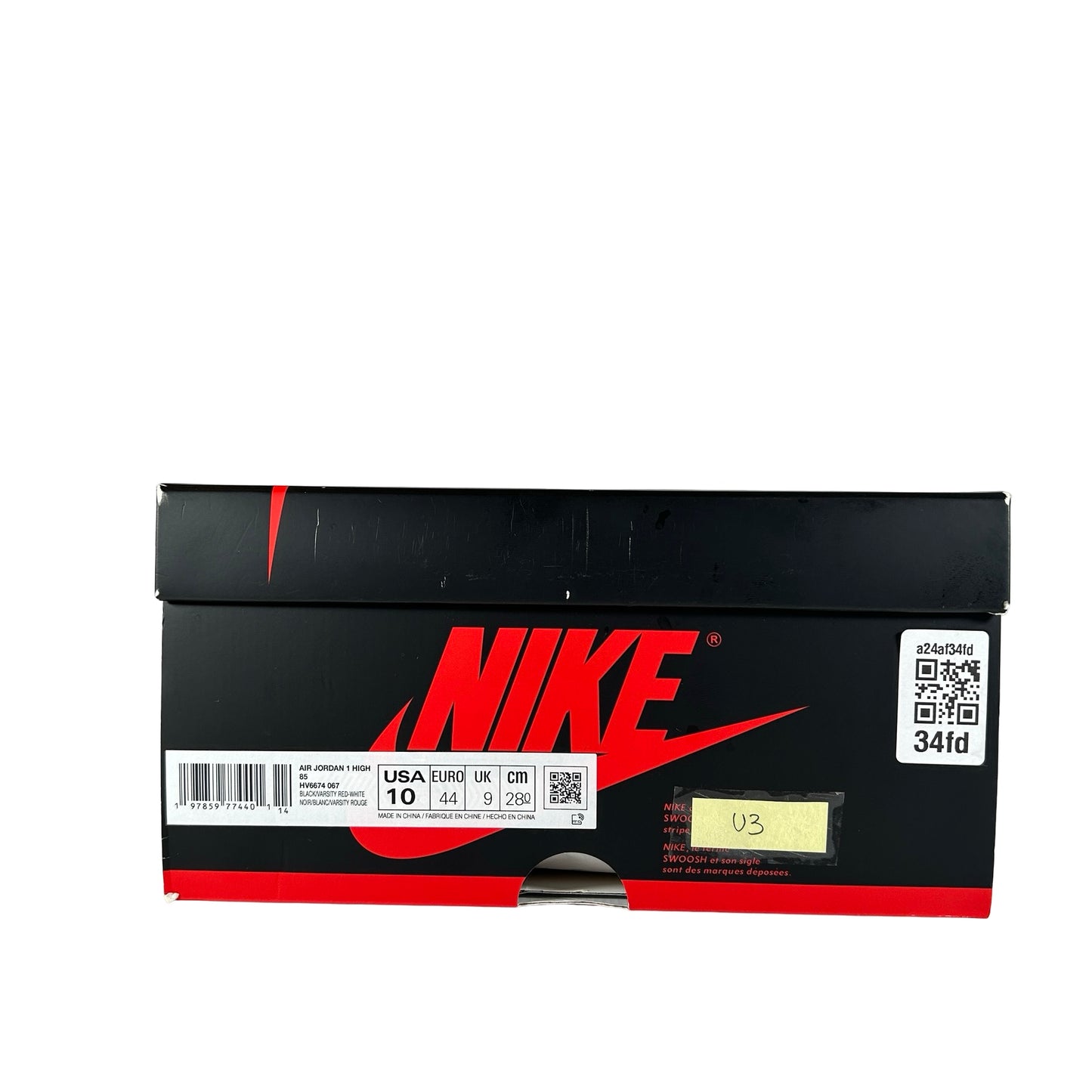 HV6674 067 Jordan 1 Retro High '85 OG Bred (2025) [USED] - 10 M (Used3)