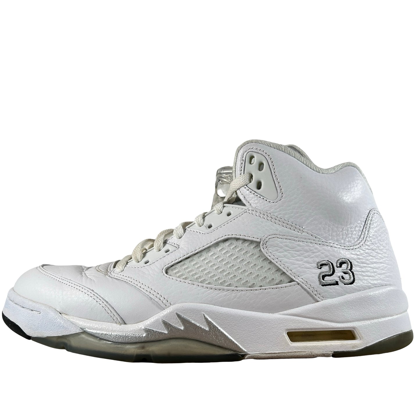 136027 130 Jordan 5 Retro Metallic White (2015) [USED] - 11 M (Used)