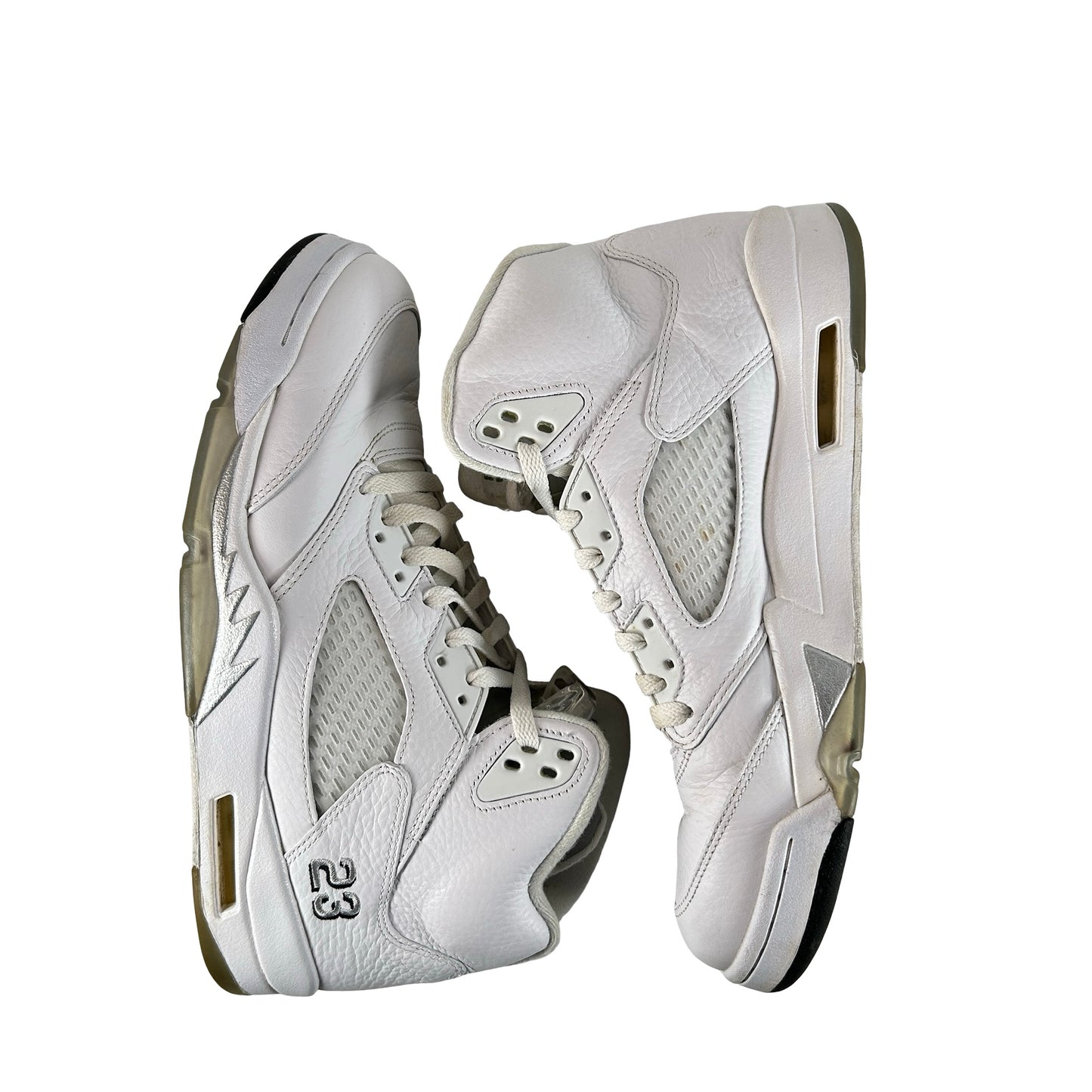 136027 130 Jordan 5 Retro Metallic White (2015) [USED] - 11 M (Used)