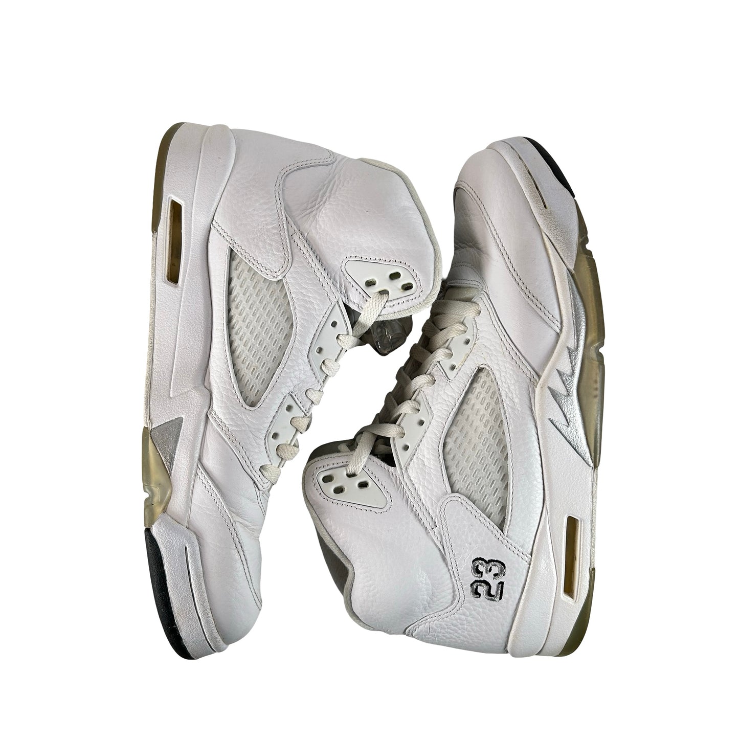136027 130 Jordan 5 Retro Metallic White (2015) [USED] - 11 M (Used)