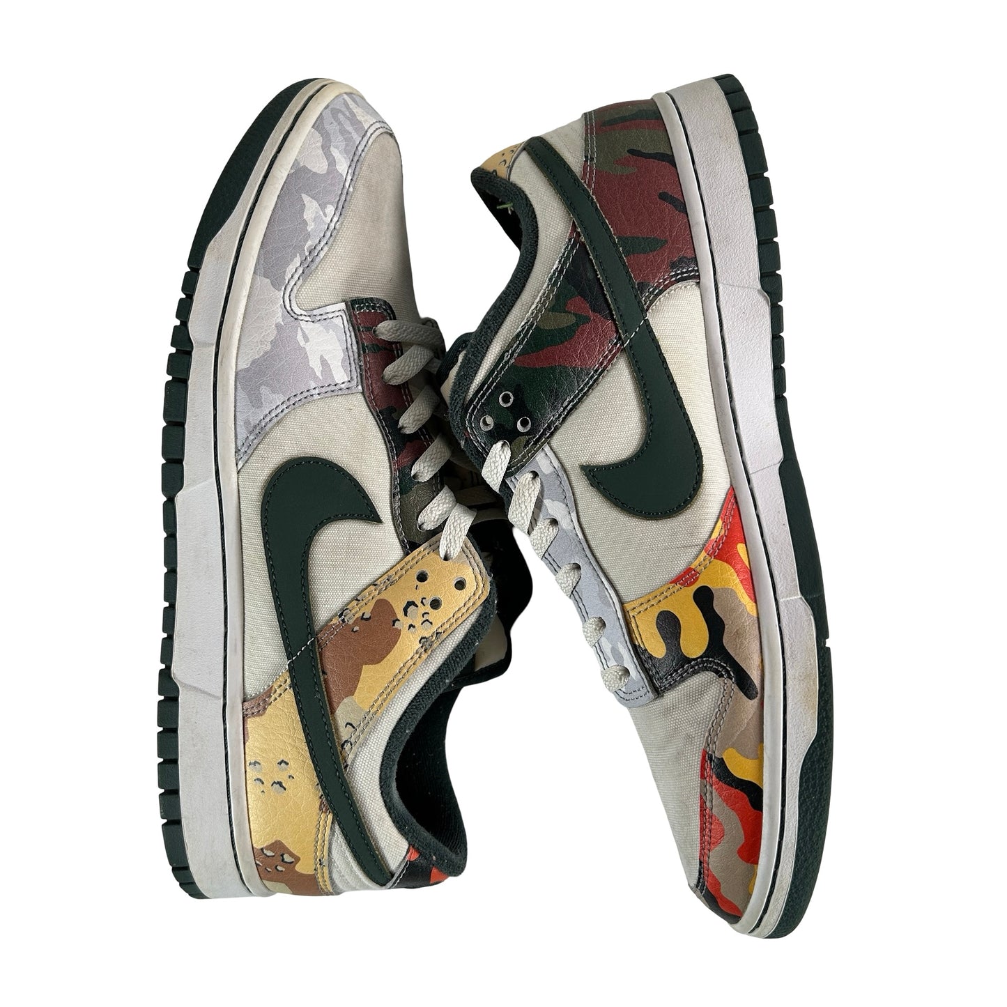 DH0957 100 Nike Dunk Low SE Sail Multi-Camo [USED] - 12 M (Used) (No Box)