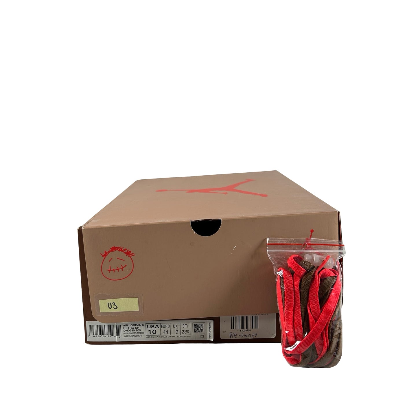 DH0690 200 Jordan 6 Retro Travis Scott British Khaki [USED] - 10 M (Used3)